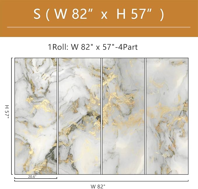 Abstract Marble Background Wall Mural Wallpaper Peel and Stick for Living Room Office 82"x57"