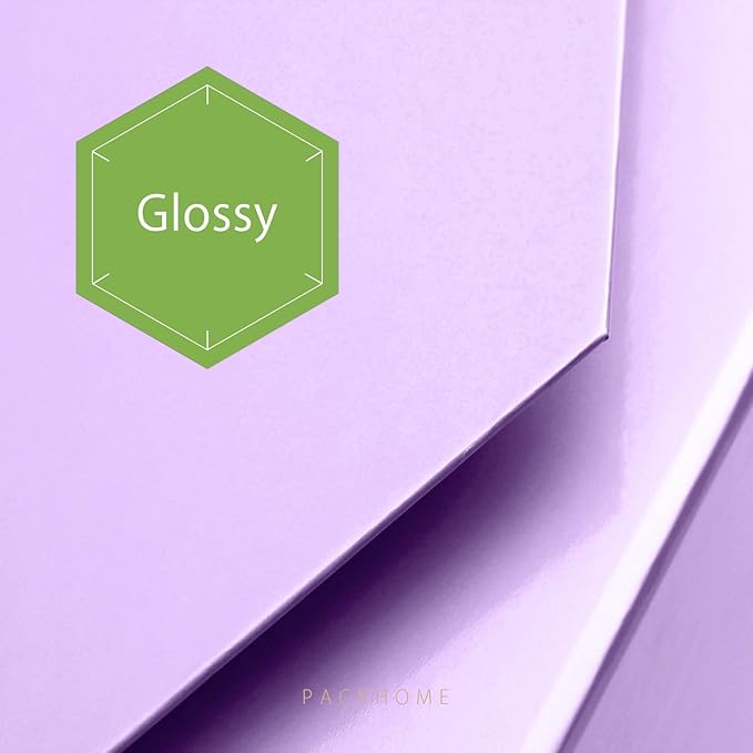PACKHOME 6 Large Gift Boxes with Lids 13.5x9x4.1 Inches, Sturdy Collapsible Gift Boxes with Magnetic Closure (Glossy Light Purple)