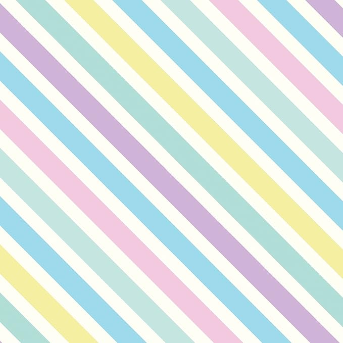 Jillson Roberts Bulk Gift Wrap, Everyday Gift Wrapping Supplies, Pastel Stripe, 1/4 Ream 208 feet x 24 inches