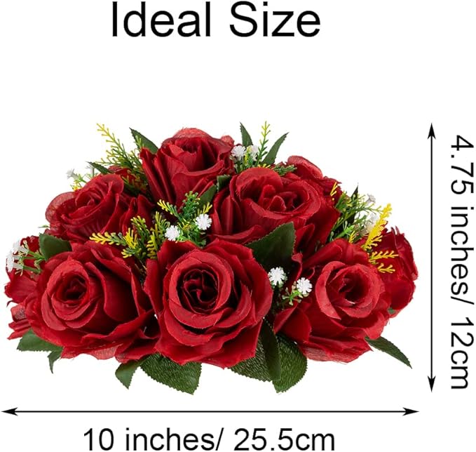 Flower Centerpieces for Wedding Tables: Wedding Table Decorations Crimson Flower Balls Centerpieces for Engagement Cerebration Party Center Pieces 2 Packs