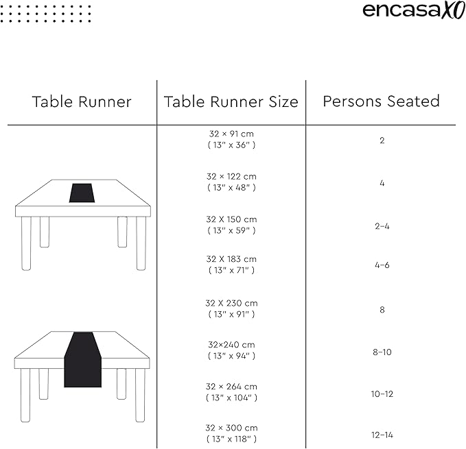 Encasa XO Table Runner 13"x36" Long | Cotton Canvas Fabric | Coral Solid Color | Machine Washable & Durable