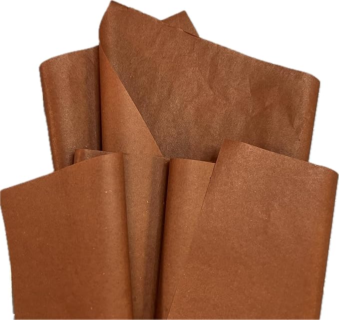 Ocean Tides 500 Sheets (14 x 20 Inches) Christmas Wrapping Paper – Gift Wrapping Tissue Paper Bulk for Crafts, Birthdays, & Holidays – Colored Tissue Papers for Gift Bags & Decorations, Brown