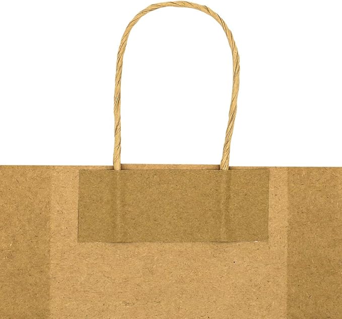 bagmad 100 Pack 5.25x3.25x8 Inch Small Red Gift Paper Bags with Handles Bulk, Kraft Bags, Craft Grocery Shopping Retail Party Favors Wedding Business Sacks (Red, 100pcs)