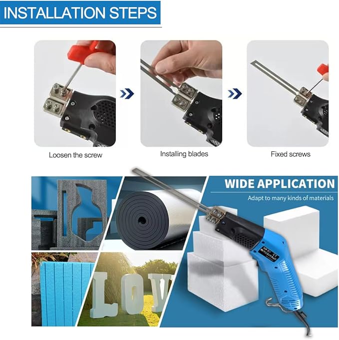 Pro Foam Cutter Kit - Styrofoam Cutting Tool with Air Cooled Electric Hot Knife