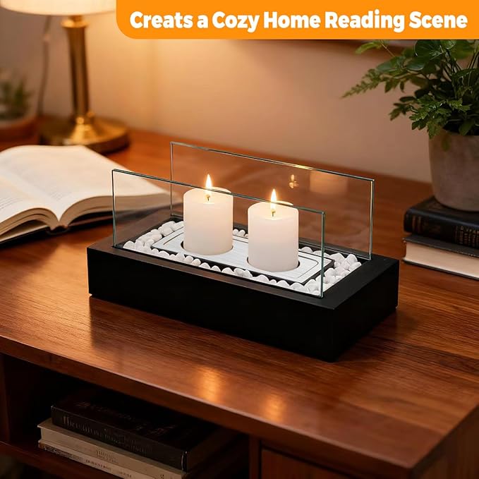 DIY S'Mores Maker with 4pcs of Roasting Sticks - US Patent Design - Unique Hurricane Candle Holder for 2.5 inch Pillar Candle, Home Decoration Gift & Housewarming Gift, Fun for Friday Nights