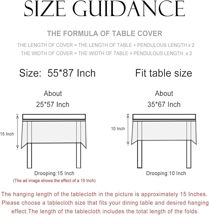 patdrea Designer French Rectangular Tablecloth,Beige Anti-Wrinkle Durable Floral Farmhouse Table Cloth,Decor Tables Covers for Kitchen Dining,Tea Party,Christmas,Thanksgiving,55"x87"-Fram