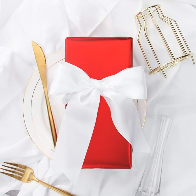 RUSPEPA Red Valentine's Wrapping Paper Roll - 81.5 Sq Ft Matte Metallic Red Foil Gift Wrap Jumbo Rolls for Wedding, Birthday, Shower, Congrats, Holiday, Christmas - 30 inches x 32.8 feet