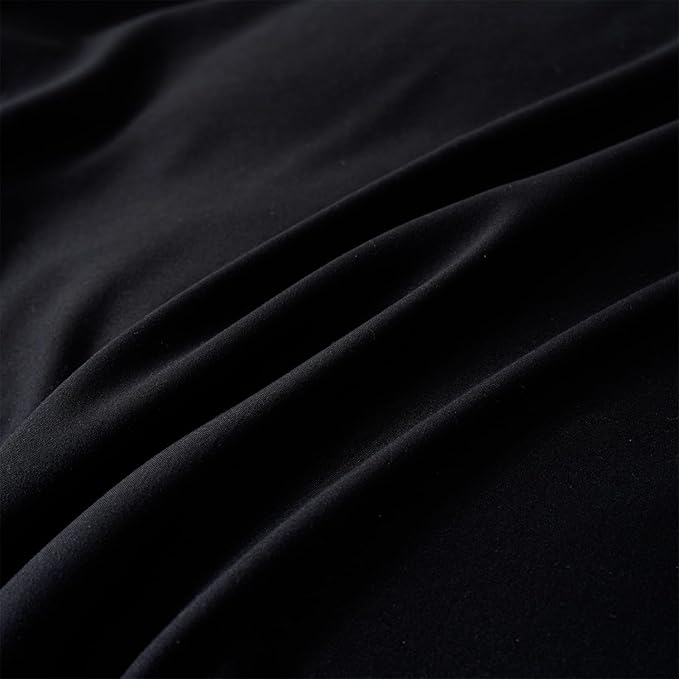 Girls Lace Bedding,Queen Comforter Cover Set, Chic Ruffled Duvet Cover with Lovely Bow,Princess Style 1 Duvet Cover with 2 Pillowcases, No Comforter-Black,Full Size