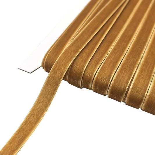 Chenkou Craft Brown 25 Yards 3/8" Velvet Ribbon Lots Bulk (Brown, 3/8"(10mm))