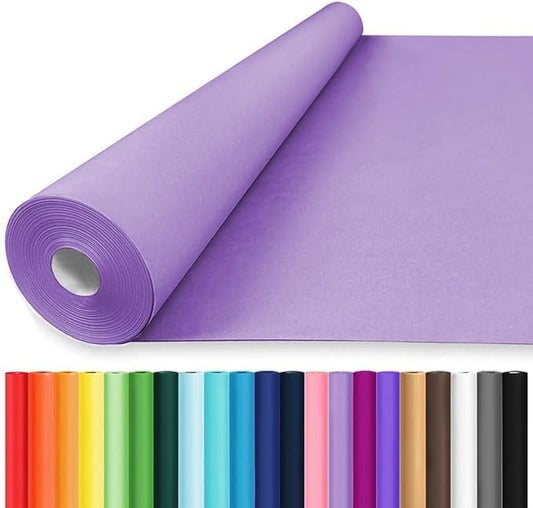 Vanhench 48"x1500"(125') Light Purple Wrapping Paper, Birthday Wrapping Paper, Solid Color Art Kraft Craft Paper for Gift Wrapping, Birthday, Bouquet Flower Crafts Packing Poster Bulletin Board Paper