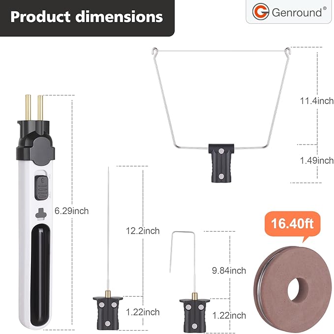 6 in 1 Cordless Foam Cutter,Electric Cutting Machine Pen Tools Kit,Styrofoam Cutting Pen, Foam Carving Tools for Foam Cutting Holes Digging Details Handling