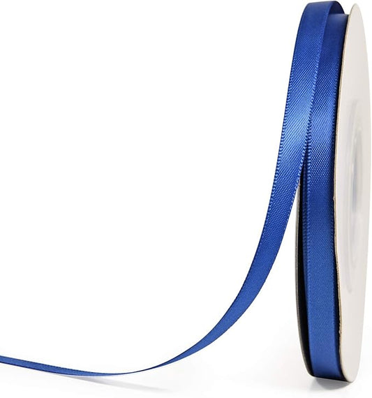 YAMA Royal Blue Double Faced Satin Ribbon 1/4 Inch 25 Yards Thin Royal Blue Ribbon for Gift Wrapping Crafts Hair Bows Wedding Party Decoration