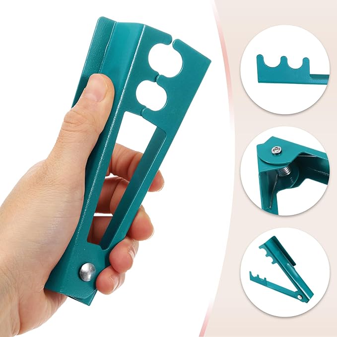 HARFINGTON 2pcs Rose Thorn Stripper Tool 5.5" Metal Flower Thorn Leaf Remover Flower Stem and Leaf Stripping for Gardening Home Florist Arrangement, Blue,Yellow