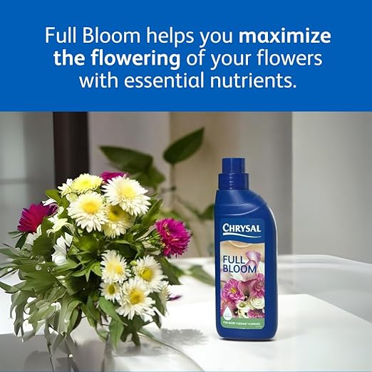 Chrysal Full Bloom Liquid Flower Food - Clear, Concentrated for Flower Arrangements & Bouquets - Mix with Water - Ideal Florist Supplies & at-Home Use - 500mL Bottle (500ml) (3 Pack)