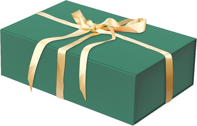 Luxury Large Gift Box 13.8"x9"x4.3" Storage Box Ribbon Magnetic Closure for Luxury Packaging Box for Mother's Day, Birthdays, Bridal Gifts,Weddings