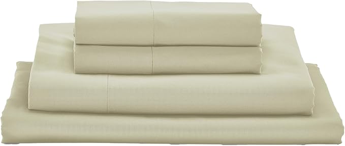 MyPillow Giza Dreams Bed Sheets, 100% Certified Giza Egyptian Cotton, Deep Pocket, Sateen Weave [RV Queen, Taupe]