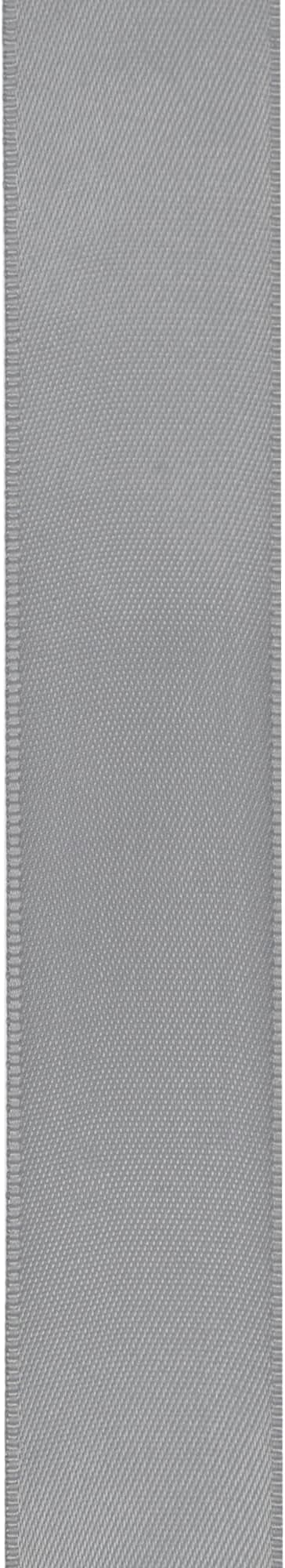 LIUYAXI Silver Satin Ribbon, Double Faced 1/2" X Continuous 25 Yards Ribbons Perfect for Gift Wrapping Bows Bouquet Wedding Craft and More