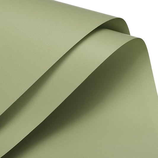 MECCANIXITY Set of 20 Flower Wrapping Paper 22.8x22.8 Inch Waterproof Florists Wrapping Paper for Florist Bouquet Supplies, DIY Crafts, Gift/Gift Box Packaging Green