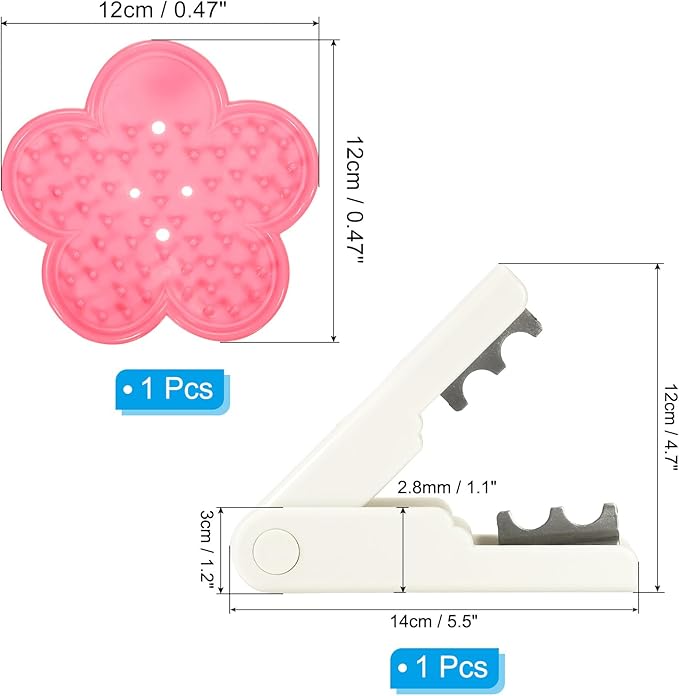 PATIKIL Rose Stem Leaf Thorn Stripper, 2Pcs/1Set Rose Thorn Stripper Remover Tool Leaf Stripping Tool for Gardening Flower Pruning, White, Pink