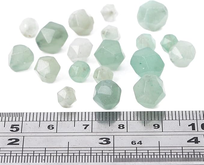 Faceted Natural Green Aventurine Jade Stone Round Beads 6mm 36cm/Strand for Jewelry Making