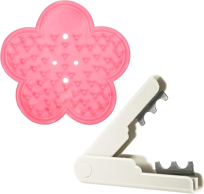 PATIKIL Rose Stem Leaf Thorn Stripper, 2Pcs/1Set Rose Thorn Stripper Remover Tool Leaf Stripping Tool for Gardening Flower Pruning, White, Pink