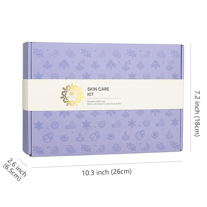 Lavender 23 Pcs Facial Skin Care Set, Luxury Bath and Body Gifts for Women, Spa & Self-Care Gifts, Peptide Sheet Mask, Eye Mask, Present, Birthday, Christmas, Valentines, Mother Day, Bridal Shower