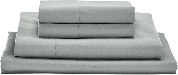 MyPillow Giza Dreams Bed Sheets, 100% Certified Giza Egyptian Cotton, Deep Pocket, Sateen Weave [RV Queen, Light Gray]