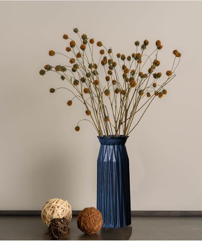 Black Antique Vase, 12 Inches Elegant Vintage Glass Vase Rustic European Unique Chic Style for Tabletop, Kitchen, Office, Living Room Decoration