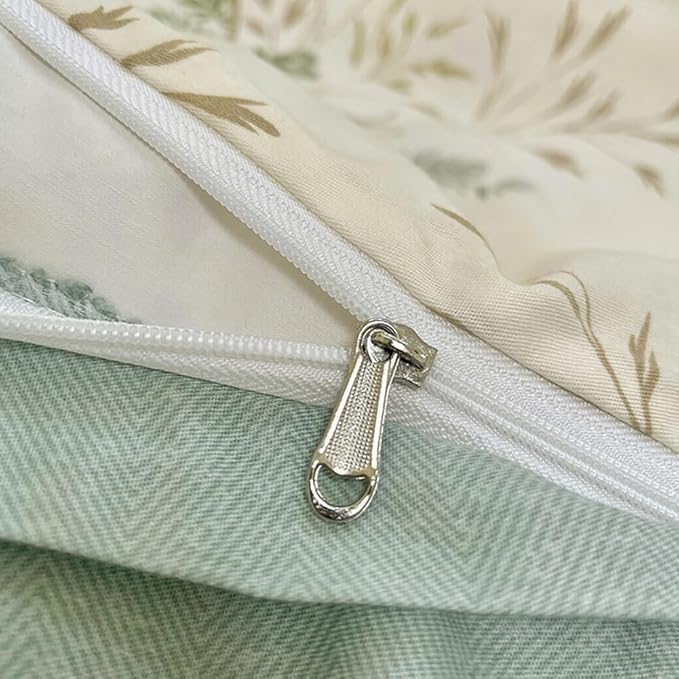 Vintage Floral Duvet Cover Set King Size 3 Pieces Botanical Flower Pattern Duvet Cover Soft 100% Cotton Floral Comforter Cover with Zipper Ties Farmhouse Bedding Set Breathable Comforter Cover King
