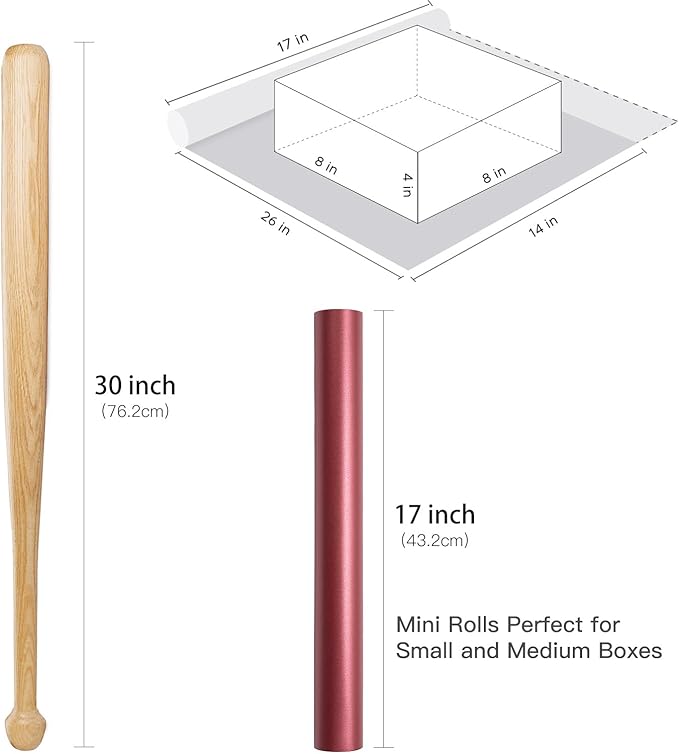 RUSPEPA Burgundy Matte Wrapping Paper, Mini Roll, Wine Red Solid Color Pearly-luster Paper Perfect for Christmas, Wedding, Birthday, Valentine's Day, Baby Shower, Anniversary, 17 Inches X 32.8 Feet