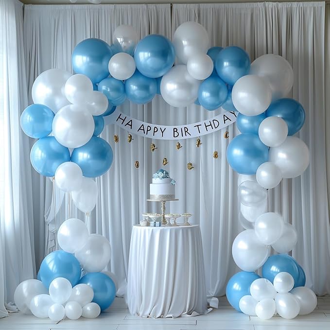Wrinkle Free White Backdrop Curtain for Parties 10x7ft Soft Fabric Drapes Wedding White Curtain Backdrop for Birthday Party Decorations Background for Photography 5x7ft, 2 Panels
