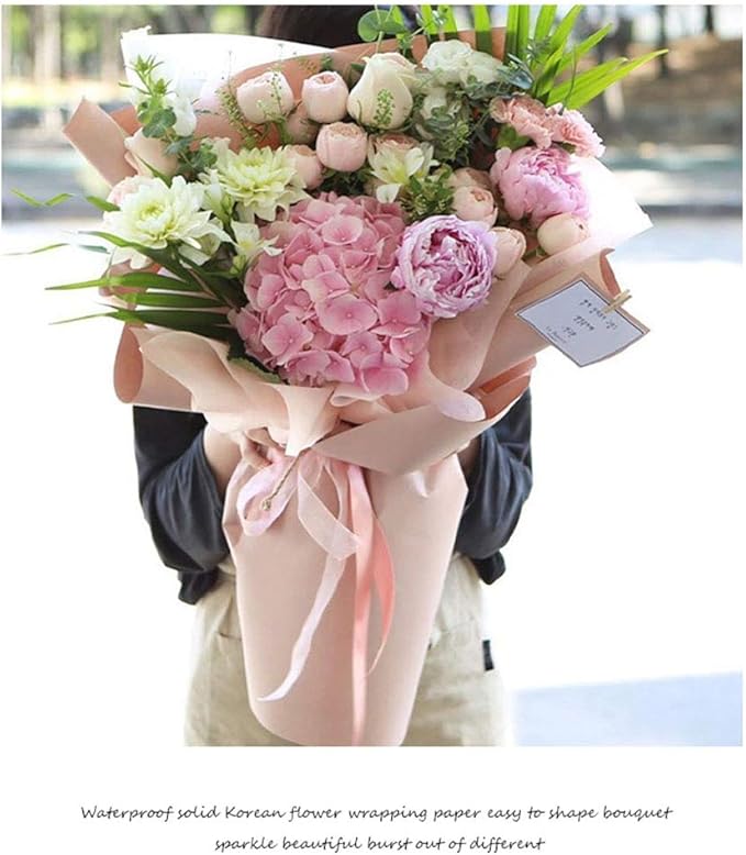 FWSA WRAPS Flower Wrapping Paper Roll Korean Floral Bouquet Packing Supplies Waterproof Fresh Flowers Gift Packaging Marterials (COLOR 8)