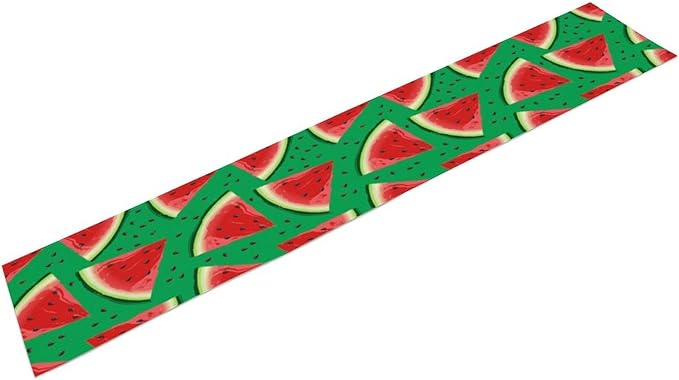Watermelon Table Runner,Summer Fruit Tropical Birthday Party Decoration Dining Room Home Kitchen Table Decor 13 x 70In