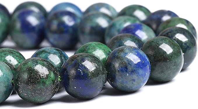 10MM 38PCS Natural Stone Lapis Chrysocolla Loose Beads for Jewelry Making DIY Bracelet