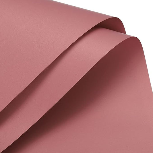 MECCANIXITY 10 Pcs Flower Wrapping Paper 22.8x22.8 Inch Waterproof Florists Wrapping Paper for Florist Bouquet Supplies, DIY Crafts, Gift/Gift Box Packaging Dark Red