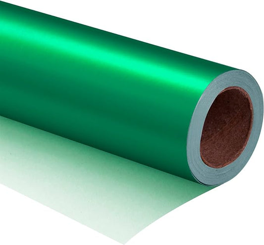 RUSPEPA Forest Green Wrapping Paper - Christmas Wrapping Paper Matte Metallic Foil Dark Green Gift Wrap Paper Roll for Wedding, Birthday, Christmas, Baby Shower, St Patrick's Day Gifts - 17 Inches X 32.8 Feet