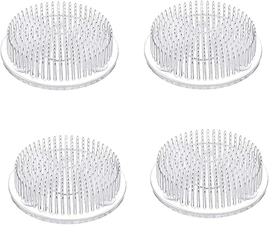 Set of 2 Flower Frog Clear Plastic Pin Frog Flower Arrangement Holder 2.76" Inch (70mm)