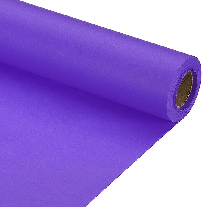 PATIKIL Wrapping Paper, 12" x 394"(33') 70 GSM Craft Paper Roll Kraft Packing Paper for Poster Bulletin Board, Gift Wrapping, Violet Blue