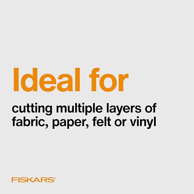 Fiskars Rotary Cutter, Titanium Coated Precision Blade, Cuts Fabric and Vinyl, 45mm, SoftGrip Handle for Comfort