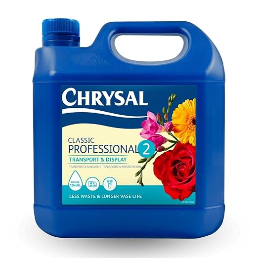 Chrysal Professional #2 Transport and Display Solution, 1 Gallon Jug, Flower Hydration and Nourishment Solution, 9.1 lbs, 100:1 Dilution Ratio