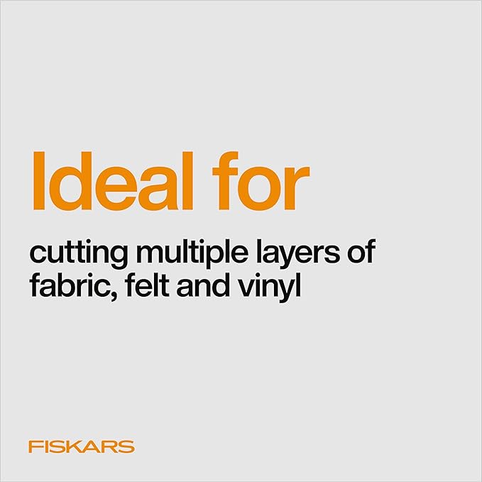 Fiskars Loop Rotary Cutter, Titanium 45mm Blade, Ideal for Cutting Multiple Layers, For Fabric, Felt, Vinyl and Crafts, Softgrip Handle