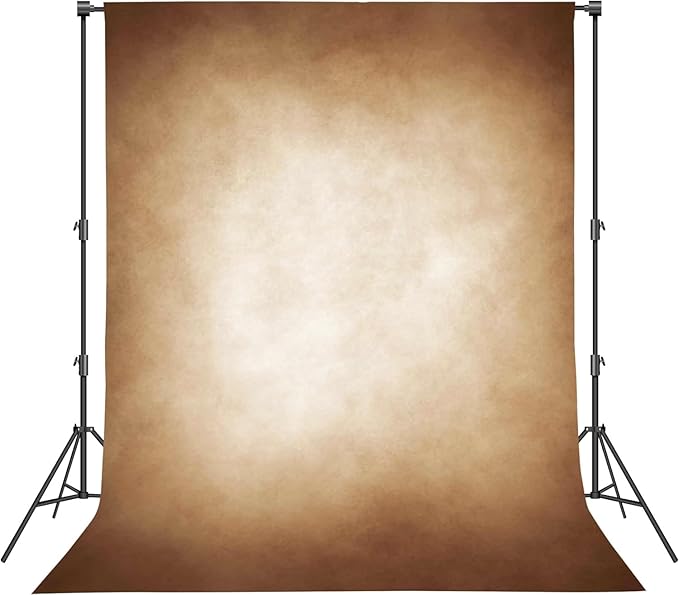Abstract Latte Brown Professional Photography Backdrop for Adult Portrait Photo Props Booth Background Photoshoot Studio with Thick Ployester Fabric Roller Pocket on Top(12x8ft)
