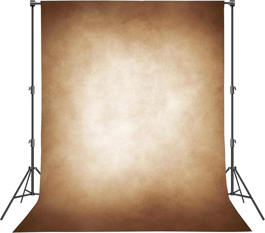 Abstract Latte Brown Professional Photography Backdrop for Adult Portrait Photo Props Booth Background Photoshoot Studio with Thick Ployester Fabric Roller Pocket on Top(12x8ft)