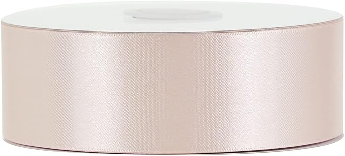 MEEDEE Rose Gold Satin Ribbon 1-1/2 Inch Rose Gold Ribbon Lux Double Faced Satin Ribbons by 50 Yards Polyester Satin Ribbons for Crafts, Wedding, Flower Bouquet, Holiday Decorating
