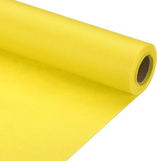 PATIKIL Wrapping Paper, 15" x 394"(33') 70 GSM Craft Paper Roll Kraft Packing Paper for Poster Bulletin Board, Gift Wrapping, Yellow