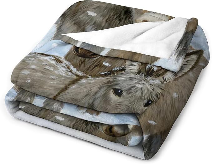 Donkey Gifts for Girls & Women - Soft, Warm & Cozy Fleece Throw Blanket for Kids & Adults - 60"x80"
