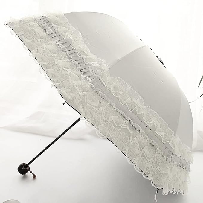 Vintage Lace Parasol Gothic Lolita Umbrella UV Sun Protection Witch Cosplay Photoshoot Props Party Decoration