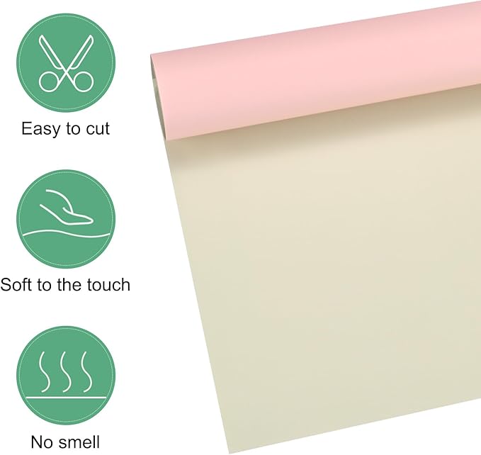 M METERXITY 20 Sheets Flower Wrapping Paper Bouquet, 23 Inch Double-Sided Lotus Pink & Grey BOPP Waterproof Floral Wrapping Paper Flower Packaging DIY for Wedding/Party/Gift Bouquet Wrap Paper