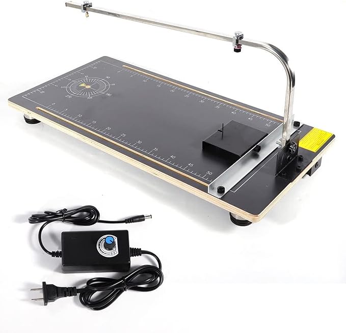 TECHTONGDA Hot Wire Foam Cutter Table, Foam Cutting Machine, Tabletop Hotwire Cutter, Foam Knife with Temperature Adjuster and Cutting Wire, for Cutting, Forming and Sculpting Styrofoam Pearl Cotton