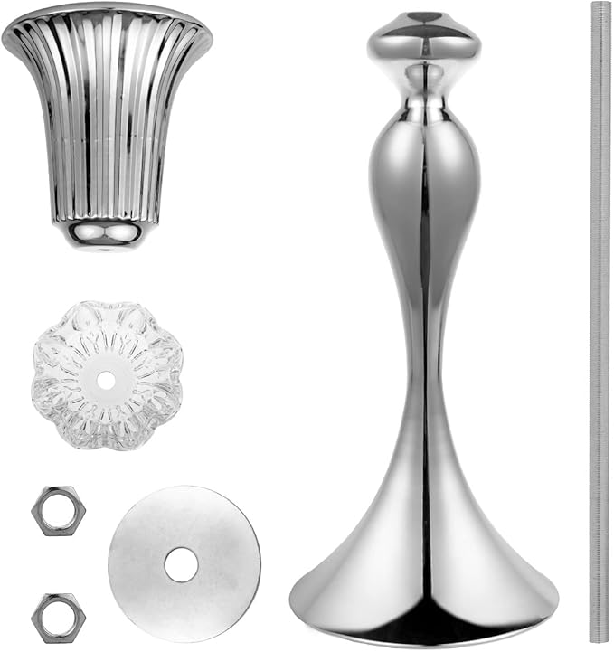Metal Trumpet Wedding Flower Vases, 22" Tall Elegant Table Centerpiece Vases, Gold Flower Arrangement Stands for Anniversary Ceremony Birthday Party Event Wedding Home Decoration (Silver, 22"-2pcs)